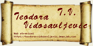 Teodora Vidosavljević vizit kartica